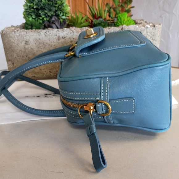 COACH VINTAGE LIGHT BLUE SM PENELOPE DOCTOR SATCHEL TOTE BAG PURSE 9768 RARE - Picture 5 of 11